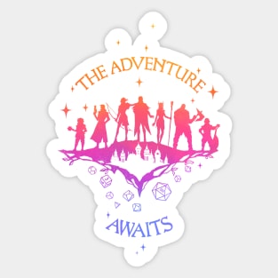 The Adventure Awaits - Rainbow | DnD Party adventures Sticker